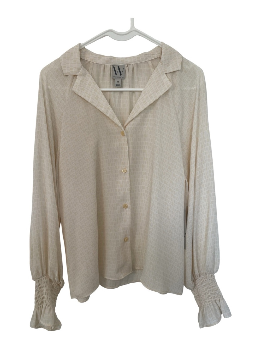 Worthington Semi-Sheer Long Sleeve Blouse NWT